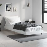 vidaXL Cadre de lit sans matelas blanc 75x190 cm bois d'ingénierie