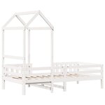 vidaXL Cadre de lit avec toit blanc 80x200 cm bois massif de pin