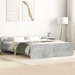 vidaXL Cadre de lit sans matelas gris béton 140x200 cm