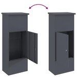 vidaXL Boîte de dépôt de colis Anthracite 44.5 x 29 x 110.5 cm Acier