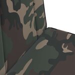 vidaXL Fauteuil de sol ajustable Vert armée Tissu