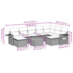 vidaXL Salon de jardin et coussins 10 Pièces mélange beige résine tressée