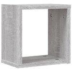 vidaXL Étagères flottantes Gris sonoma MDF Moyenne Montage mural