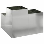 vidaXL Cache-pot de jardin Argent 100 x 100 x 60 cm Acier galvanisé