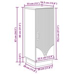 vidaXL Buffet Chêne fumé 33 x 34 5 x 87 cm Bois d'ingénierie