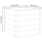 vidaXL Lit surélevé de jardin WPC 100x100x91 cm Gris