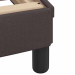 vidaXL Cadre de lit Dover marron foncé 90x200 cm tissu