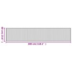 vidaXL Tapis rectangulaire marron 60x300 cm bambou