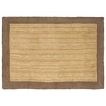 vidaXL Tapis de surface Gris 140 x 200 cm Jute
