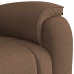 vidaXL Fauteuil inclinable Marron Tissu