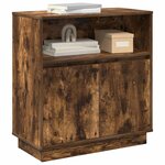 vidaXL Buffet LED Chêne fumé 71 x 34 5 x 75 cm Bois d'ingénierie