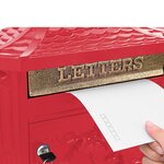 vidaXL Boîte aux lettres murale avec porte Rouge 40.5 x 15.5 x 44 cm