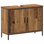 vidaXL Ensemble de mobilier de salle de bain avec étagère 4 Pièces Marron