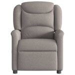 vidaXL Fauteuil de massage inclinable Taupe Tissu