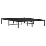 vidaXL Cadre de lit métal sans matelas noir 160x200 cm
