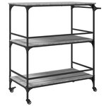 vidaXL Chariot de cuisine sonoma gris 100 5x50x105cm bois d'ingénierie