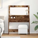 vidaXL Coiffeuse Bois ancien 100 x 41 x 135 cm Bois d'ingénierie