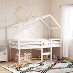 vidaXL Lit haut sans matelas blanc 80x200 cm bois de pin massif