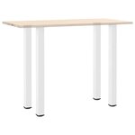 vidaXL Pieds de table de bar 4 pièces Blanc 110-112 cm Acier