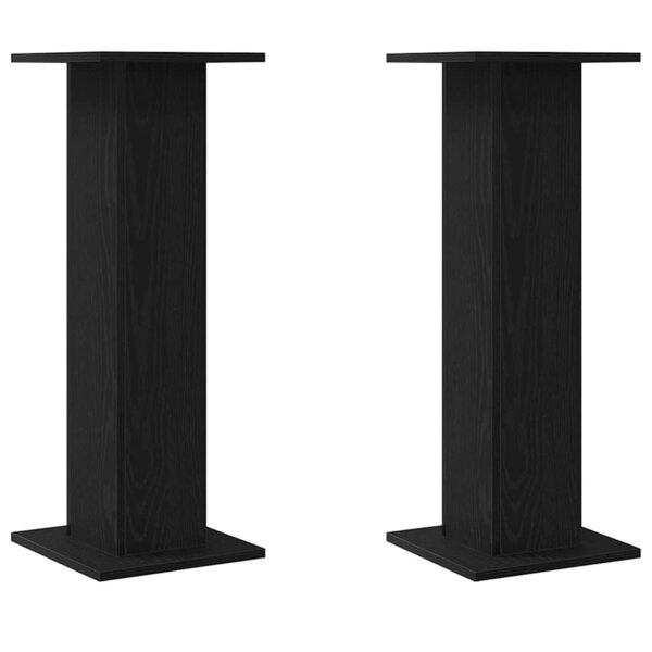 vidaXL Support de Plante 2 Pièces Chêne noir 30 x 30 x 80 cm