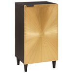 vidaXL Buffet Noir et or 40 x 33 x 75 cm bois de manguier massif