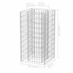 vidaXL Lit surélevé à gabion Acier 50x50x100 cm