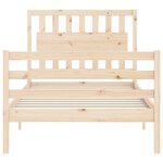 vidaXL Cadre de lit sans matelas 100x200 cm bois massif
