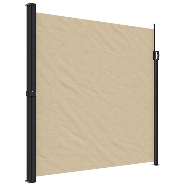 vidaXL Auvent latéral rétractable beige 200x600 cm