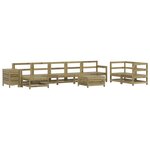 vidaXL Salon de jardin 10 Pièces bois de pin imprégné