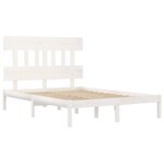 vidaXL Cadre de lit sans matelas blanc 120x200 cm bois massif