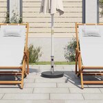 vidaXL Socle de parasol Granite 20 kg Rond Noir