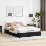 vidaXL Cadre de lit ottoman sans matelas noir 140x190 cm similicuir