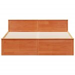 vidaXL Cadre de lit sans matelas avec tête de lit 200x200 cm bois pin