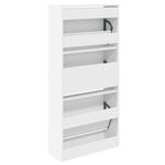 vidaXL Armoire à chaussures blanc 60x21x125 5 cm bois d'ingénierie