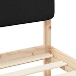 vidaXL Cadre de lit avec tête de lit rembourrée Noir 100 x 200 cm