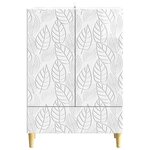 vidaXL Buffet Blanc brillant 66 x 34 5 x 95 cm Bois d'ingénierie