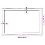 vidaXL Dessus de table bois massif traité bordure assortie