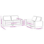 vidaXL Ensemble de canapés 2 Pièces crème tissu