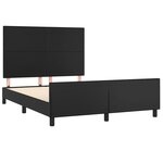 vidaXL Cadre de lit avec tête de lit Noir 140x190 cm Similicuir