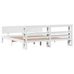 vidaXL Cadre de lit et tête de lit blanc 180x200 cm bois de pin massif