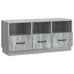 vidaXL Meuble TV Sonoma gris 102 x 34 5 x 47 cm Bois d'ingénierie