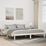 vidaXL Cadre de lit extra long sans matelas 200x220 cm bois massif