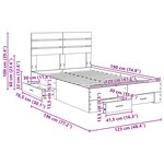 vidaXL Cadre de lit avec tiroir avec tête de lit Bois d'ingénierie