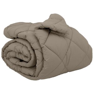 vidaXL Duvet d'hiver Gris clair 200 x 200 cm Microfibre