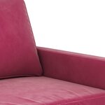 vidaXL Ensemble de canapés 3 Pièces avec coussins rouge bordeaux velours