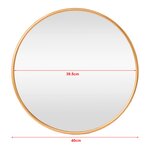 Miroir mural rond 40 cm doré 03_0007938