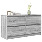 vidaXL Meuble TV sonoma gris 100x35x54 cm bois d'ingénierie