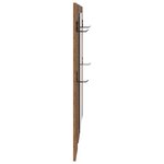 vidaXL Porte-manteau mural avec stockage avec miroir Vieux bois 96 x 1 5 x 90 cm