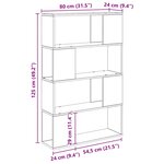 vidaXL Centre de divertissement Marron 80 x 24 x 124 cm