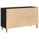 Buffet Noir Chêne vidaXL 100x36x60 cm en bois d'ingénierie